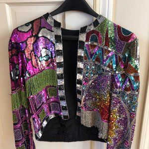 Fringe Shrug by Naeem Khan Riazee